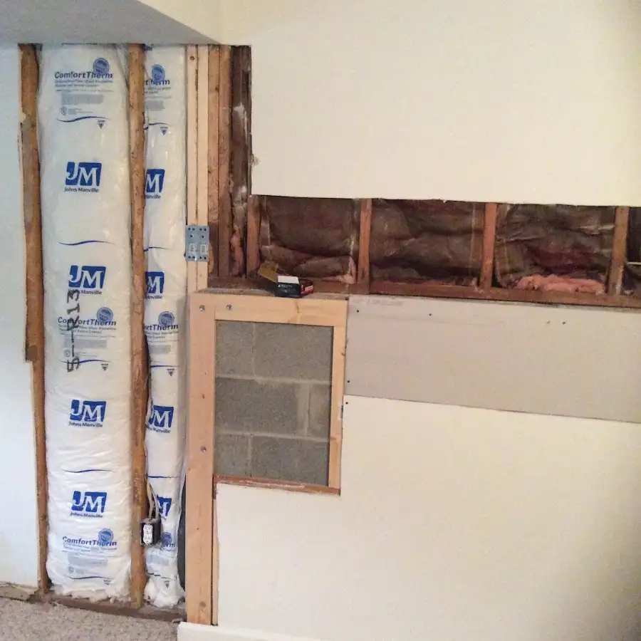 Wall insulation replacement during Contents Cleaning & Restoration in Ross